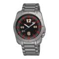 Men's Vernier V11076 Sports Look Bracelet Quartz Watch Silver Alloy/Black/Red