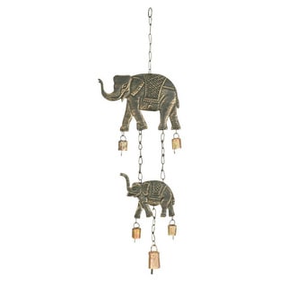 (^.^)/  Metal Elephants Wind Chime