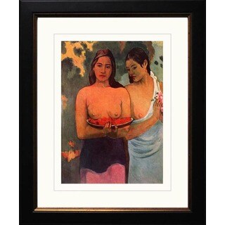 Hot Deal Paul Gauguin 'Tahitian Women with Mango Blossom' Giclee Framed