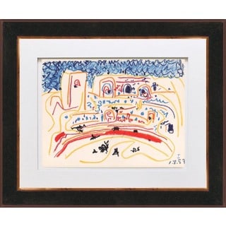 Pablo Picasso "Number 1 dated 1/8/57" Quadrichromie Framed