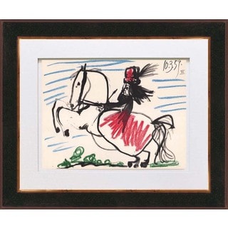 Find Shop Pablo Picasso 'Number 12 dated 10/3/59' Quadrichromie Framed