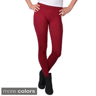 Journee Collection Juniors Textured Seamless Pull-On Leggings-Image