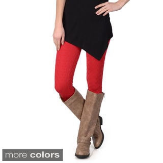 Journee Collection Juniors Textured Seamless Elastic-Waist Leggings-Image