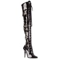 pleaser lace up thigh high boots