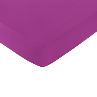 Sweet Jojo Designs Spring Garden Bedding Purple Fitted Crib Sheet-Image