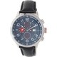 Tommy Hilfiger Men's Black Leather Strap Grey Dial Watch 