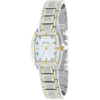 Bulova Women's 98R159 Highbridge Two-Tone Bracelet White Dial Watch
