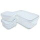 Storage Dishes with Clear Lids - Set of 3