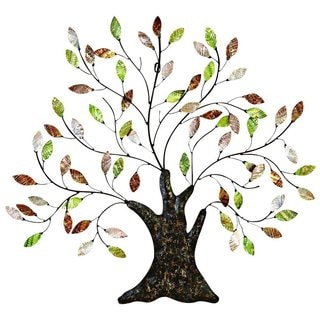 Special Prices Metal/ Shell Tree with Leaves Wall Decor