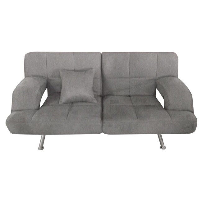 Grey Microsuede Sofa Bed
