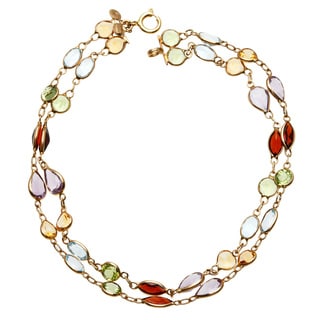 14k Yellow Gold Multi-gemstone Bracelet