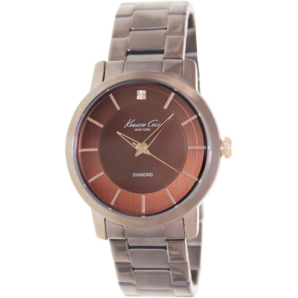 Kenneth Cole Men's Newness KC9287 Brown Stainless-Steel Quartz Watch with Brown Dial