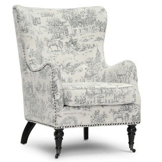 Special Prices Baxton Studio 'Livingston' Colonial Print Linen Accent Chairs (Set of 2)