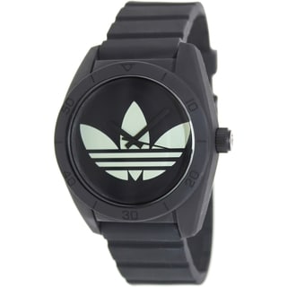 Adidas Men's Santiago ADH2853 Black Silicone Quartz Watch with Black ...