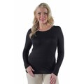 24/7 Comfort Apparel Plus Size Women's Crew Neck Long Sleeve Top