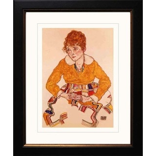 --->  Egon Schiele 'Portrait of the Artist's Wife' Giclee Framed
