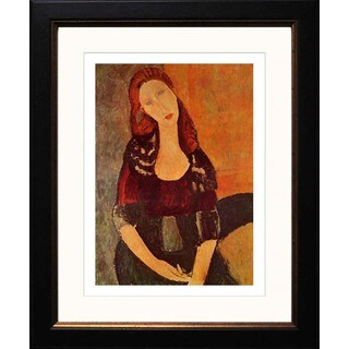 Great Prices Amedeo Modigliani 'Portrait of Jeanne Hebuterne' Giclee Framed Art