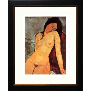 ###  Amedeo Modigliani 'Seated Nude 2' Giclee Framed Art Print