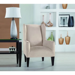 Restonic Stretch Fit Slipcover Wing Chair-Image