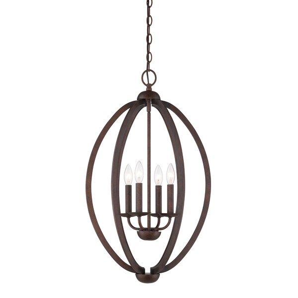 Quoizel Fixture 4light Museum Bronze Cage Chandelier 15882775