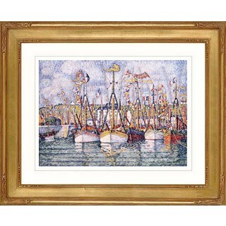 See Reviews Paul Signac 'Blessing of the tuna boats Groix' Giclee Framed Art