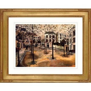 Buy Cheap Maurice Utrillo 'La Place Ravignan' Framed Giclee Print
