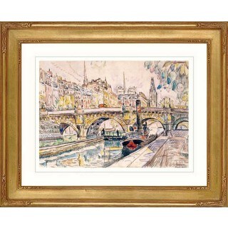 Great Prices Paul Signac 'Tugboat and pont neuf' Framed Giclee Print