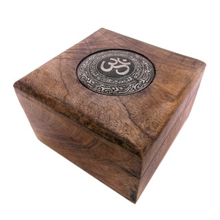 Buy Cheap Mango Wood 'OM' Keepsake Box (India)