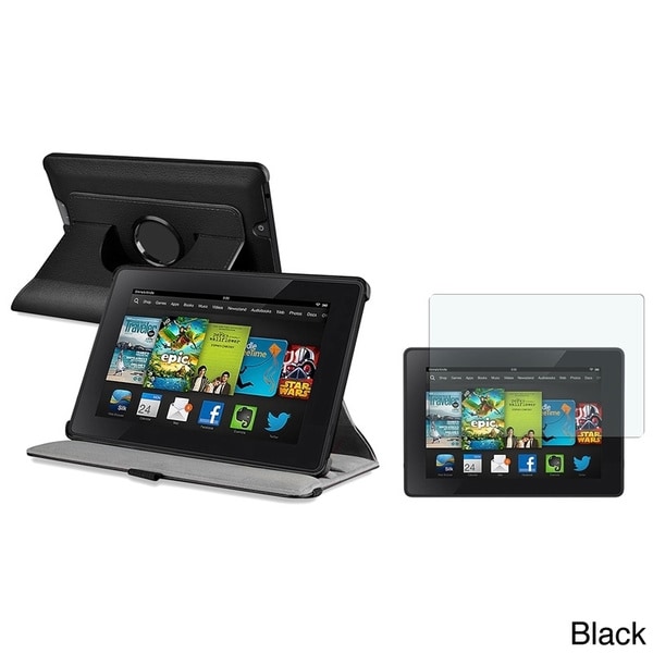 BasAcc Case/ Anti-glare LCD Protector for Amazon Kindle Fire HD 7-inch