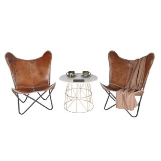 Find Cheap Price Anti-brown Leather Butterfly Chair