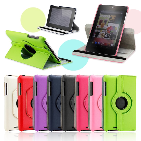 Gearonic 360 Rotating PU Leather Case for Google Nexus 7 Asus Tablet