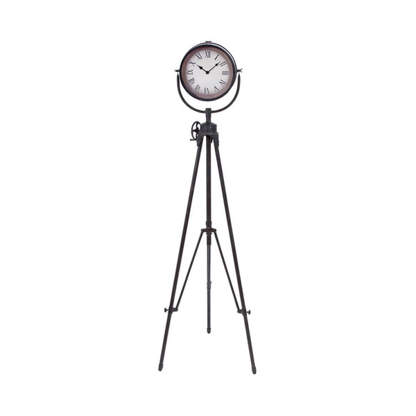 Metal Tripod Standing Wall Clock