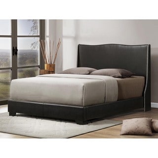 Best Shopping Baxton Studio Duncombe Black Modern Bed with Upholstered Headboard - Queen Size