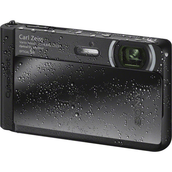 Sony Cyber Shot DSC-TX30 Waterproof 18.2MP Black Digital Camera