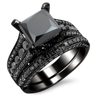 Black diamond engagement rings unique