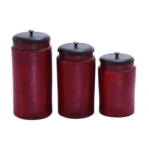 Simple No-frill Rusty Red Terracotta Jar (Set of 3)