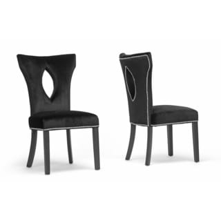 Find Shop DeJarnette Black Velveteen Dining Chair (Set of 2)