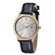 Azzaro Men's AZ2040.62SB.000 'Legend' Silver Dial Black Leather Strap Goldtone Watch