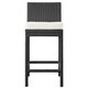 Lift Espresso/ White Outdoor Patio Bar Stool