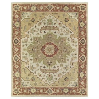 Low Price Hand-Tufted Joaquin Heriz Oatmeal Wool Rug (9' x 12')