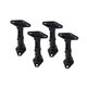 Mount-it Black Universal Satellite Speaker Mounts / Brackets for Walls and Ceilings (Set of 4)