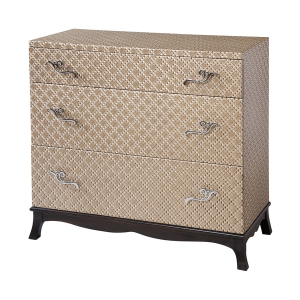 Ansley 3drawer Gold Textured Accent Chest 15920589