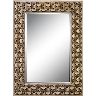 Buy Online Taber Rectangular Goldtone Petal Frame Mirror