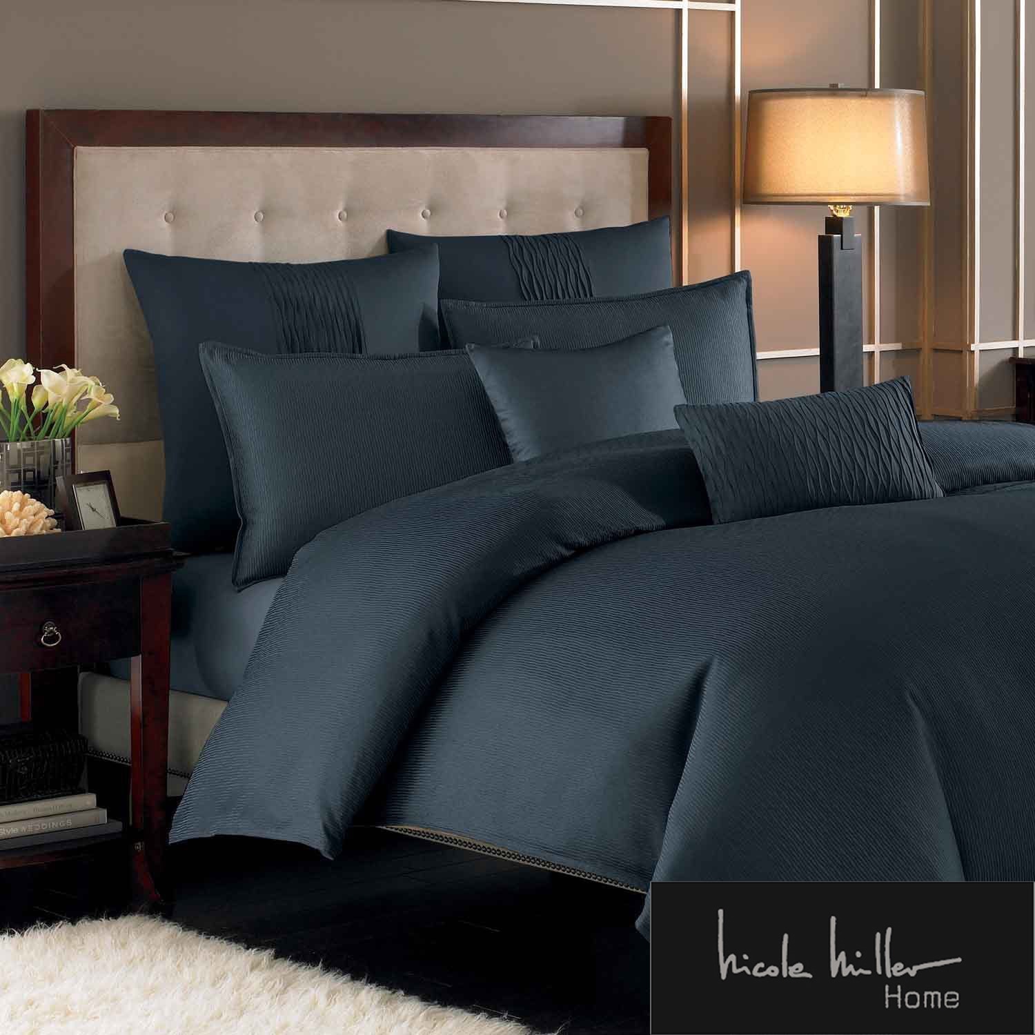 Nicole Miller Currents Ink Duvet Cover And Sham Separates