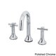 Virtu USA Thelion PSK-601 Widespread Kitchen Faucet in Brush Nickel or Polish Chrome
