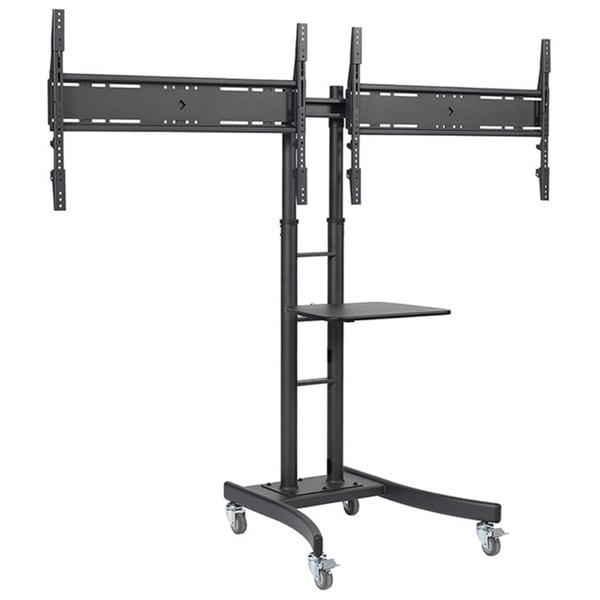 Dual display mobile TV cart