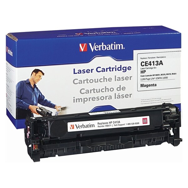 Verbatim HP CE413A Magenta Remanufactured Laser Toner Cartridge - TAA