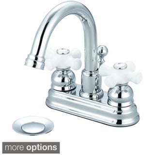 ... Brentwood Two-handle Lavatory Faucet with Porcelain Cross Handles
