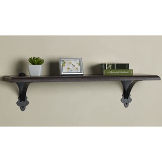 Great Prices Melannco 24-inch Brown Metal/ Wood Shelf
