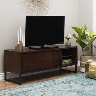 Compare Price 54-inch Breckenridge Walnut Entertainment Center